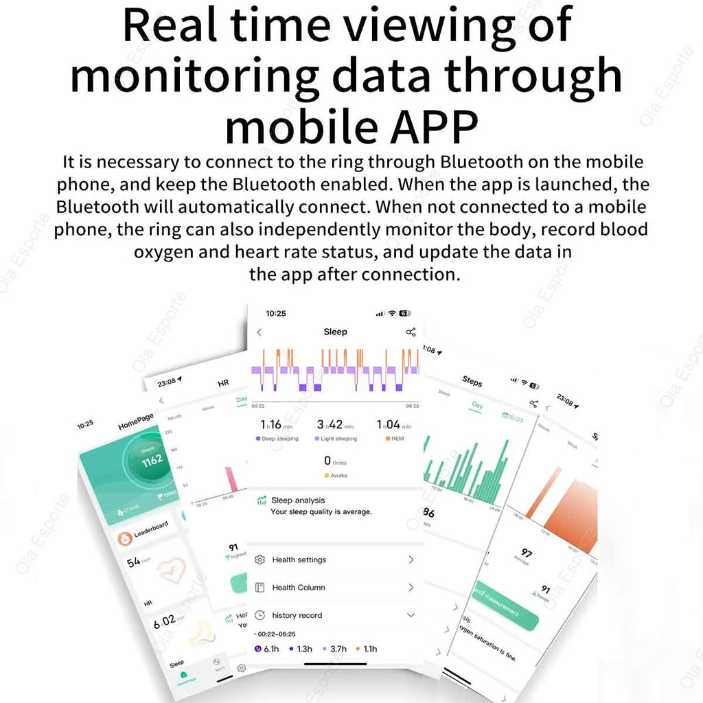 2025 New Smart Ring Men Women, Heart Rate and Blood Oxygen Monitor Smartring IP68 & 5ATM Waterproof, Multi-sport Mode Rings Man