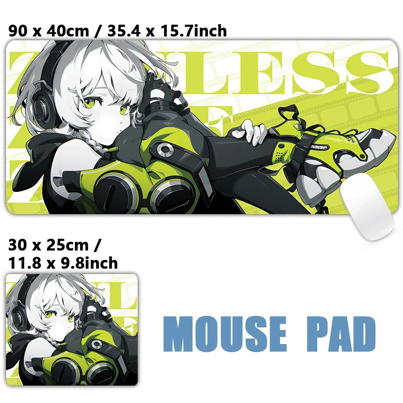 ZZZ Gaming Hoshimi Miyabi Mouse Pad Evelyn Yuzuha Anby Ellen Zenless Zone Zero Keyboard Desk Mats XXL Anime Girls Mousepad