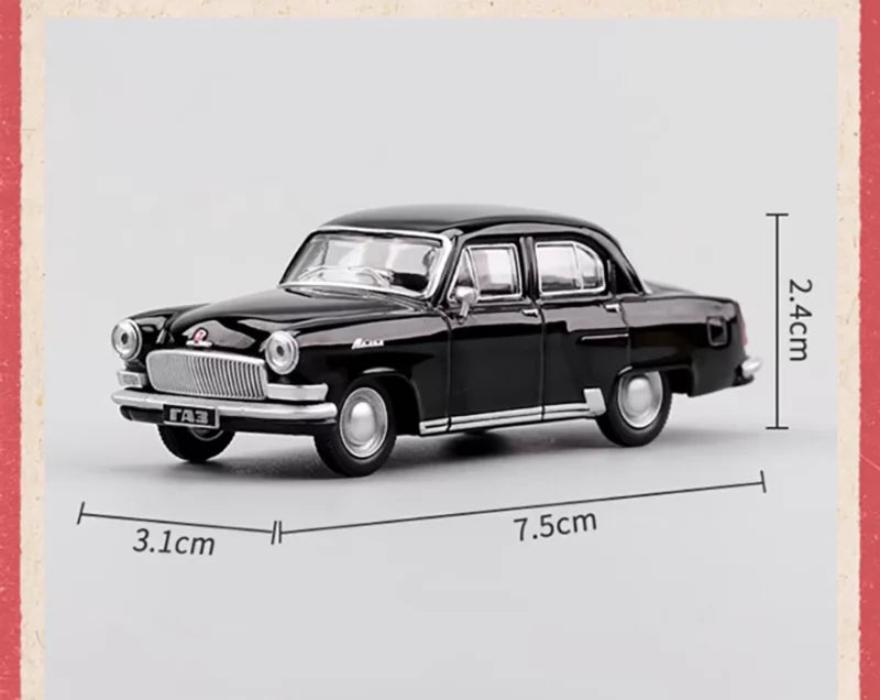 Perka 1:64 Scale FSO Polonez MR'87/M21 GAZ-21 Volga Alloy Car Model Static Display Hobby Collection