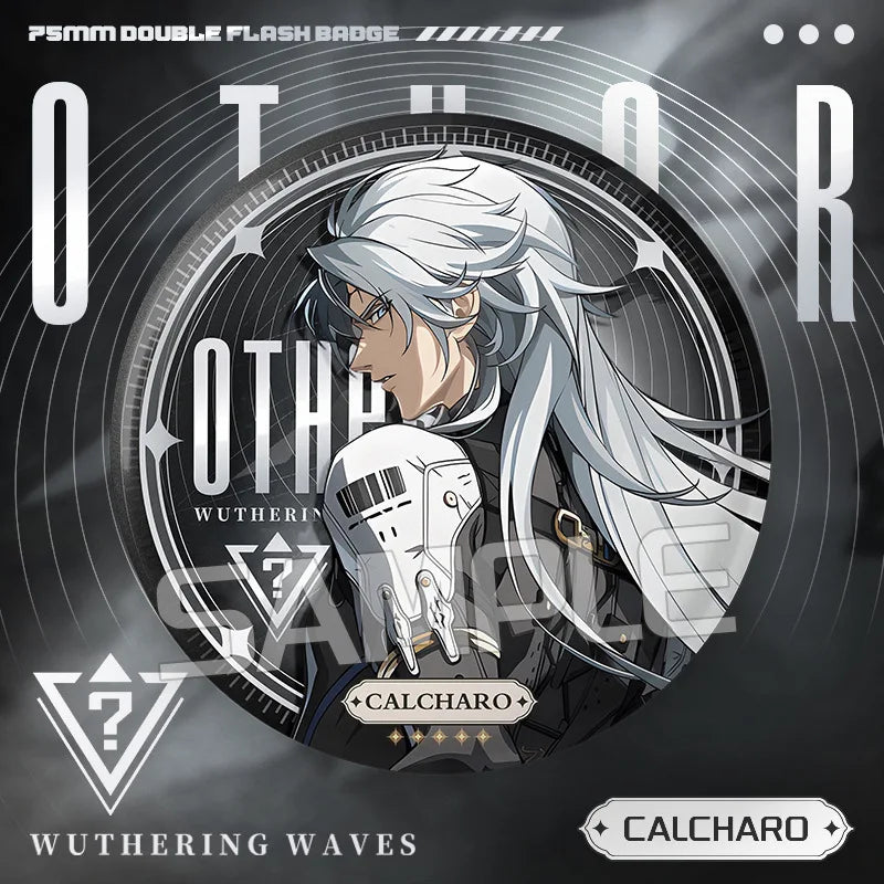 New Wuthering Waves 75MM Laser Brooch Chisa Mornye Lynae Lucilla Badge Pin Cartoon Anime Game Cosplay Jewelry Cute Gift