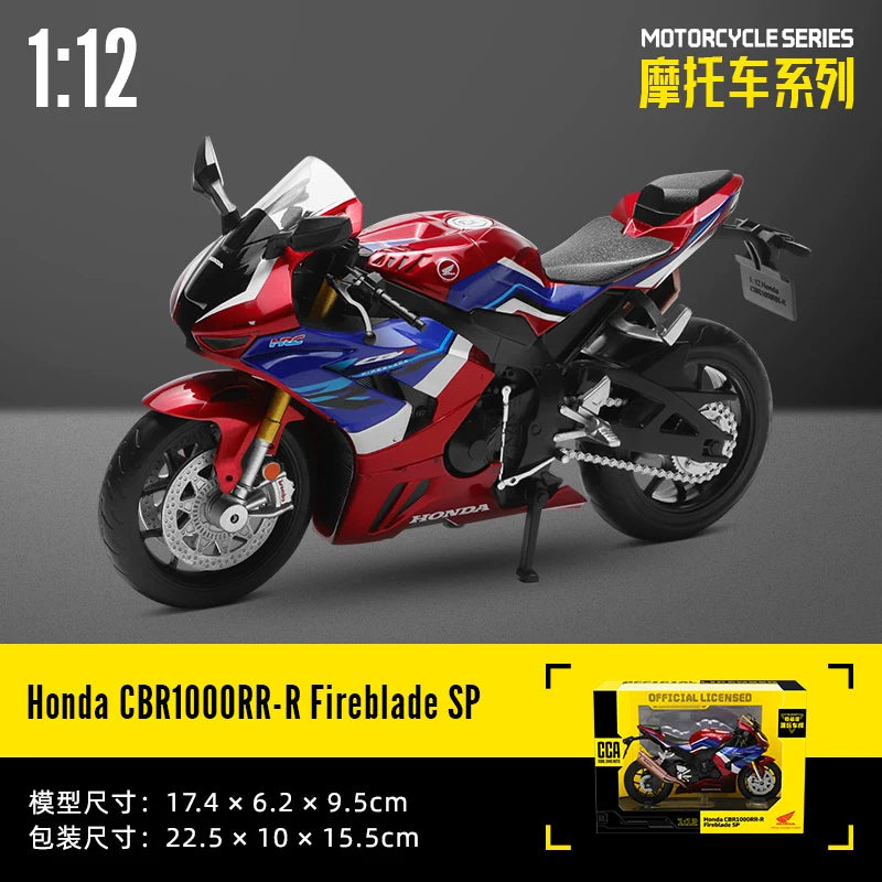 MSZ CCA 1:12 Yamaha YZF-R1 Classic Motorcycle Model Alloy Car Model Toy Car Casting Collection Toy Gift Christmas Gift