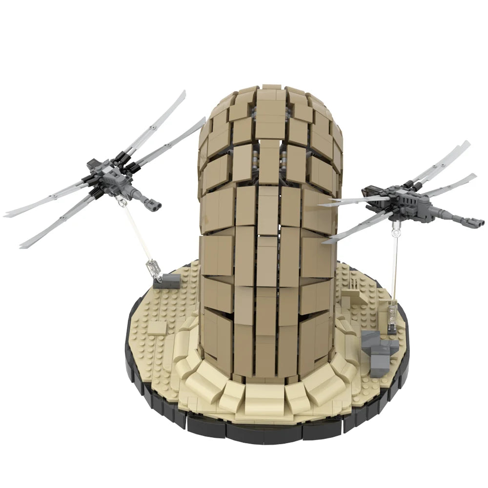 Gobricks MOC Dune Ornithopter Bricks Model Science Movie Atreides Dune Helicopter Sandworm Building Blocks Set Toys Gift