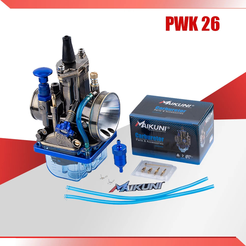 PWK 21 24 26 28 30 32 34 mm Motorcycle Carburetor For Mikuni Maikuni OKO YZ85 Power Jet Blue Transparent Cover Bowl Universal