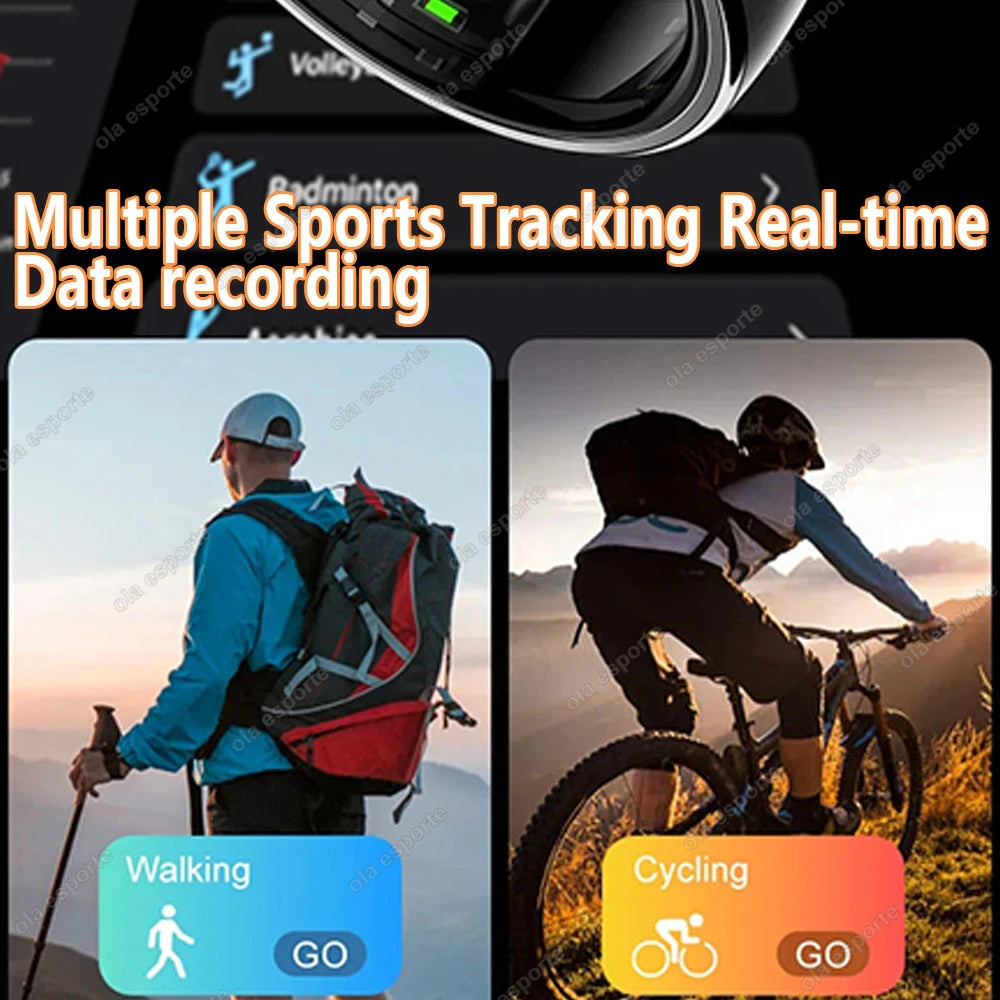 2025 New in Smart Ring For Men Women Ring Bluetooth Health Monitor Smartring IP68&5ATM Waterproof Multi-sport Modes Smartring