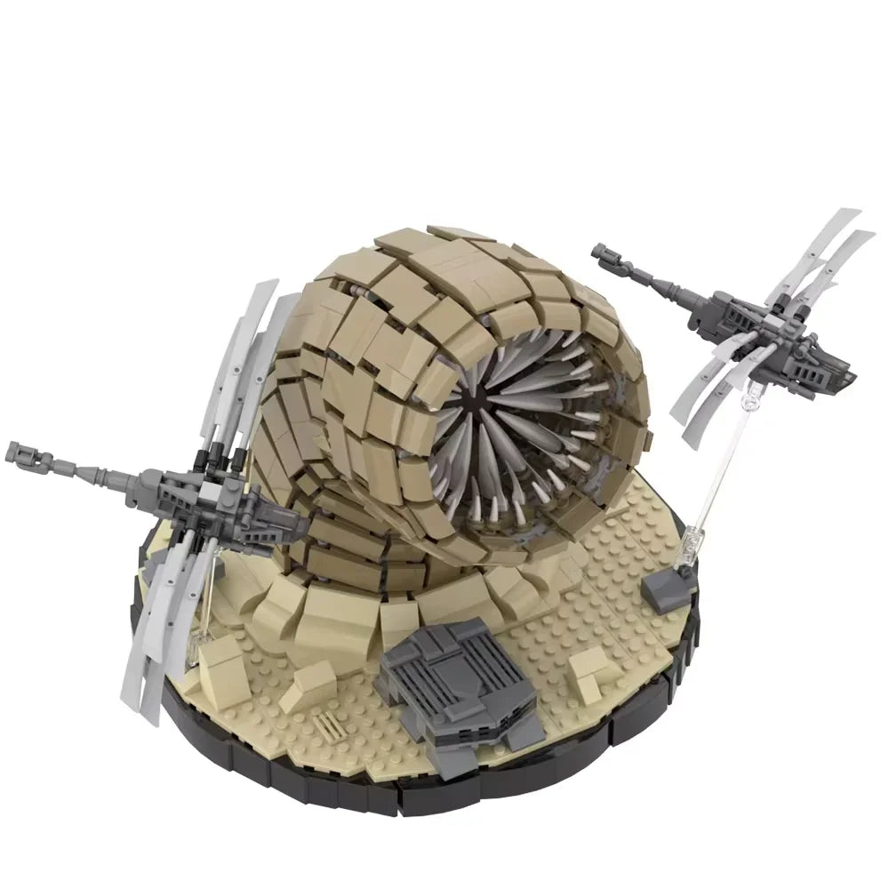 Gobricks MOC Dune Ornithopter Bricks Model Science Movie Atreides Dune Helicopter Sandworm Building Blocks Set Toys Gift