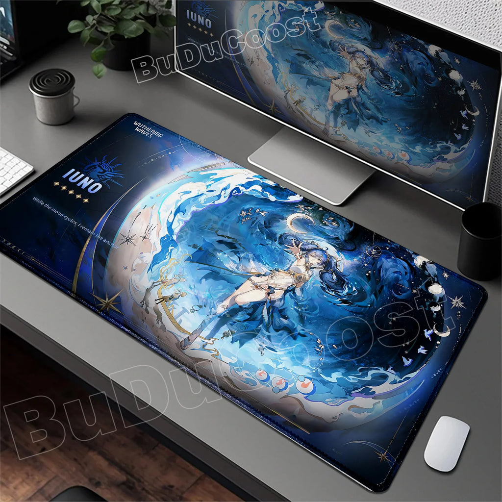 Wuthering Waves Character Illustration Mouse Pad Changli Carlotta Augusta Luno Mousepad Gaming Large Computer Non-slip Desk Mats
