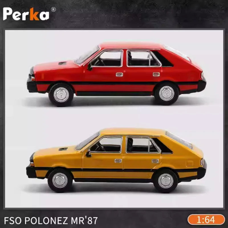 Perka 1:64 Scale FSO Polonez MR'87/M21 GAZ-21 Volga Alloy Car Model Static Display Hobby Collection
