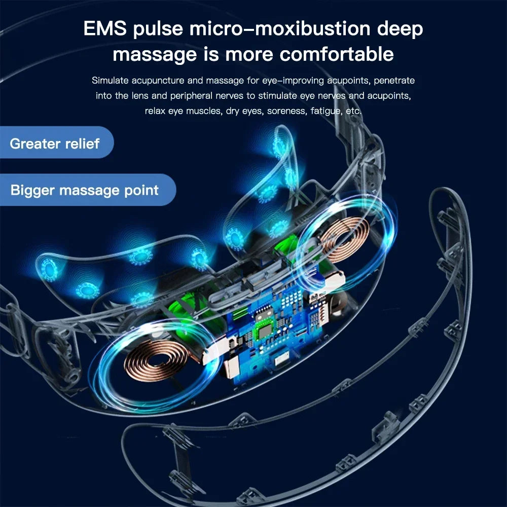 Electric Eye Massager 4D Smart Electric Eye Massage Instrument Eyes Care Glasses Beauty For Strain Massage Relief Health Care