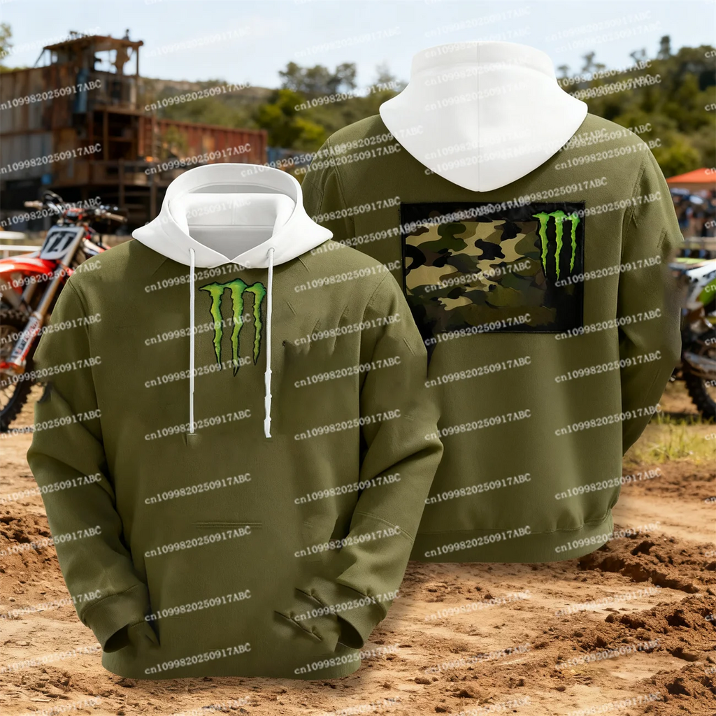 （Kawasaki ）Men Hoodie Kawasaki Hoodie Sportswear High Quality Men's Skeleton  Hoodie Street Motorcycle Uniform Adult Hoodie