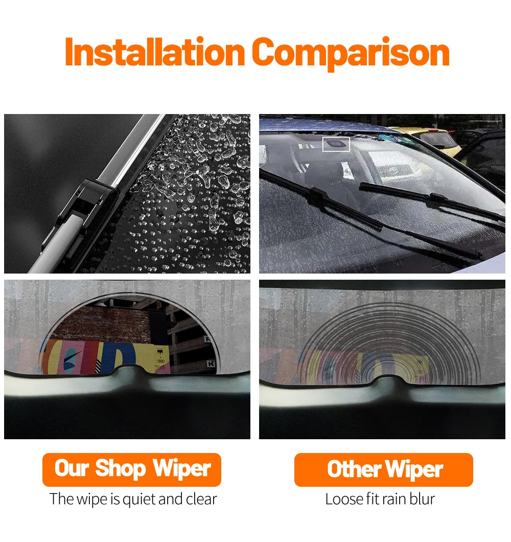 3Pcs Car Wiper For KIA Rio Hatchback Mk3 2011-2017 Front Rear Wiper Blades Brushes Auto Accessories 2013 2014 2015 2016