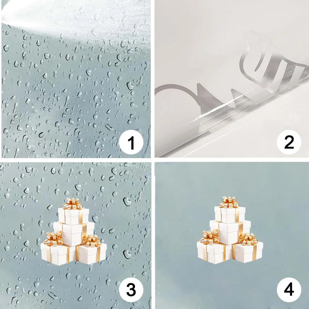 9pcs/set Christmas Window Stickers Xmas Snowflake Snowman Decal New Year Navidad 2025 Gifts Merry Christmas Decoration Home