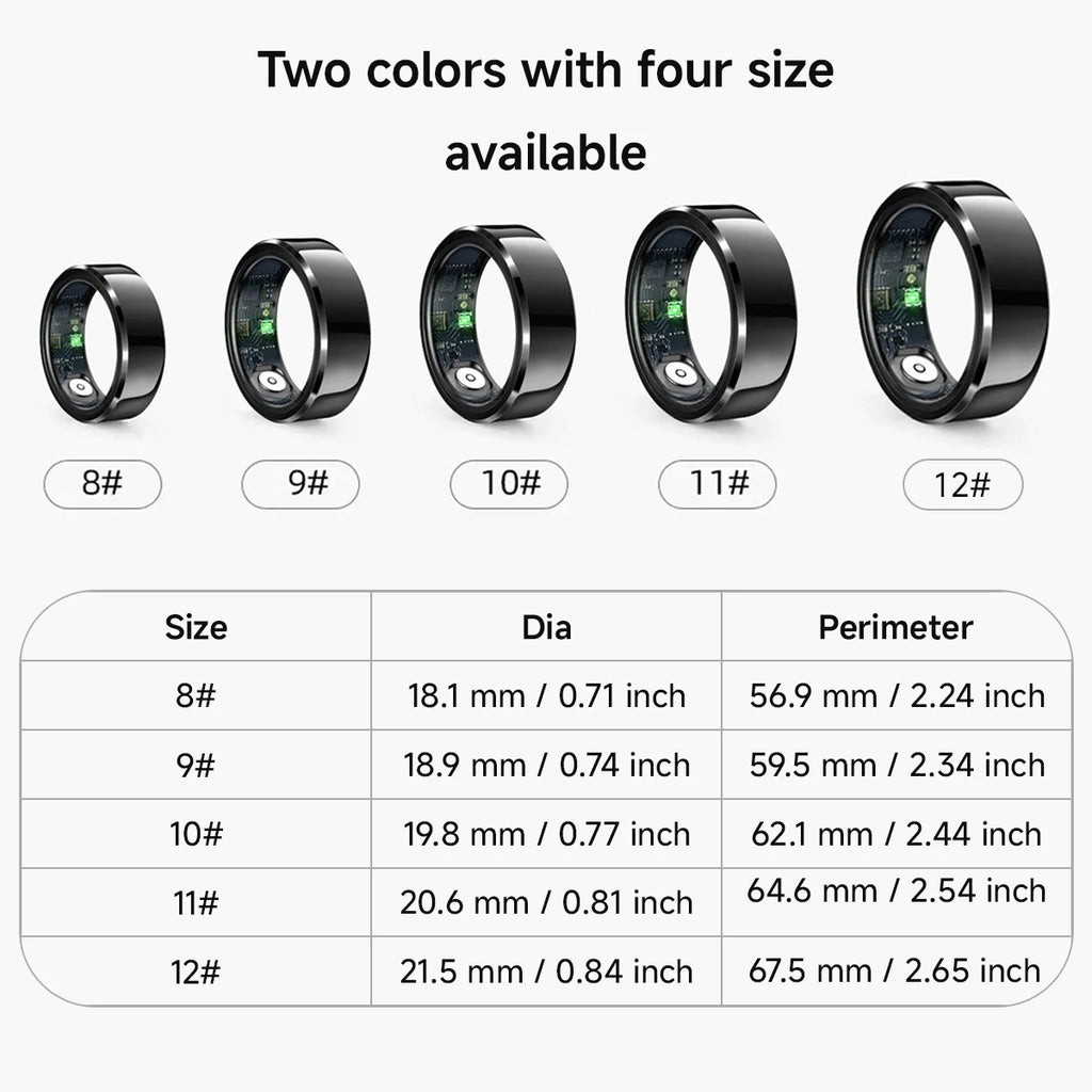 2025 New Smart Ring Sleep Monitor Health Detector IP68 Waterproof Motion Tracker Large Battery R06 Men Women Holiday Gifts Ring