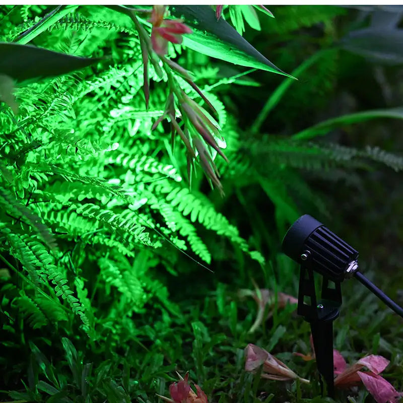 5W All-Aluminum LED Spike Lawn Lamp Outdoor Garden Lighting Waterproof Path Spotlights for AC110-265V DC12-24V