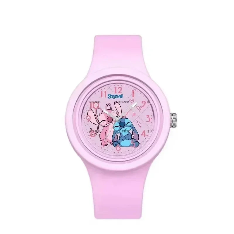 cute Stitch Watch  Cartoon Lilo & Stitch Kawaii Silicone Quartz Watch Anime Peripherals Children Birthday Gifts Toys