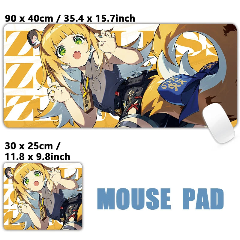 ZZZ Gaming Hoshimi Miyabi Mouse Pad Evelyn Yuzuha Anby Ellen Zenless Zone Zero Keyboard Desk Mats XXL Anime Girls Mousepad