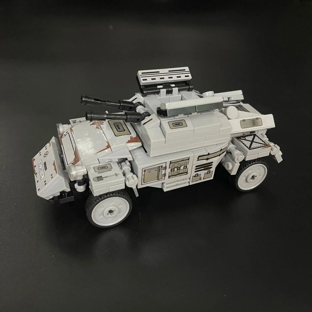 Ww2 German Light Tank PZ.KPFW.38(T)A Military Series WW2 Tank Building Blocks  Bricks Model Set Toys for Kids Gifts