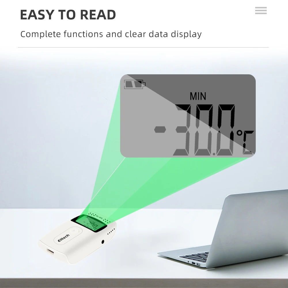 RC-4 Mini Temperature Data logger USB Datalogger Temperature Data Recorder External Sensor 16000 Point Recorder for Cold Chain