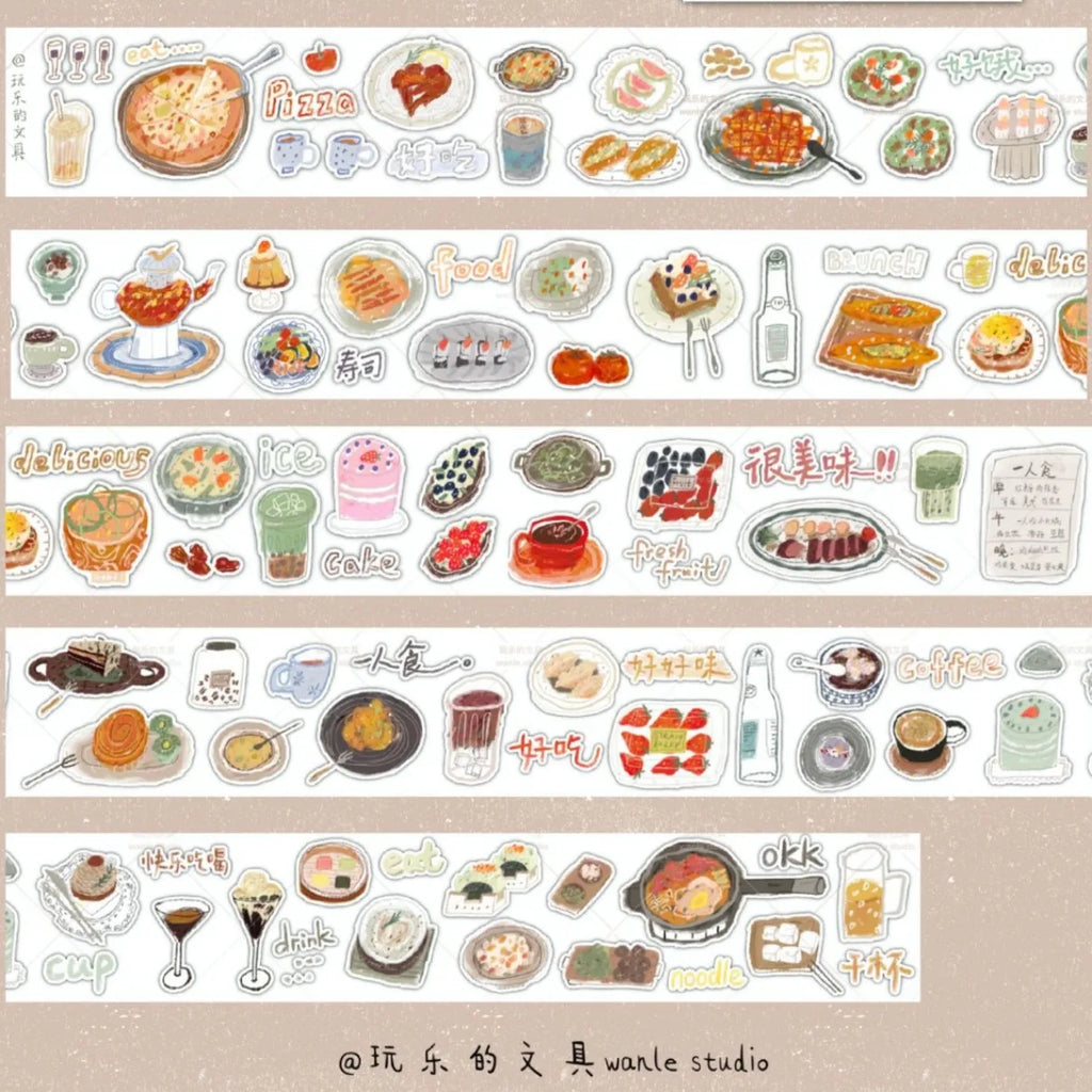 1szt/1lot Dekoracyjne taśmy klejące Zabawne artykuły papiernicze Scrapbooking DIY Papier Japońskie naklejki