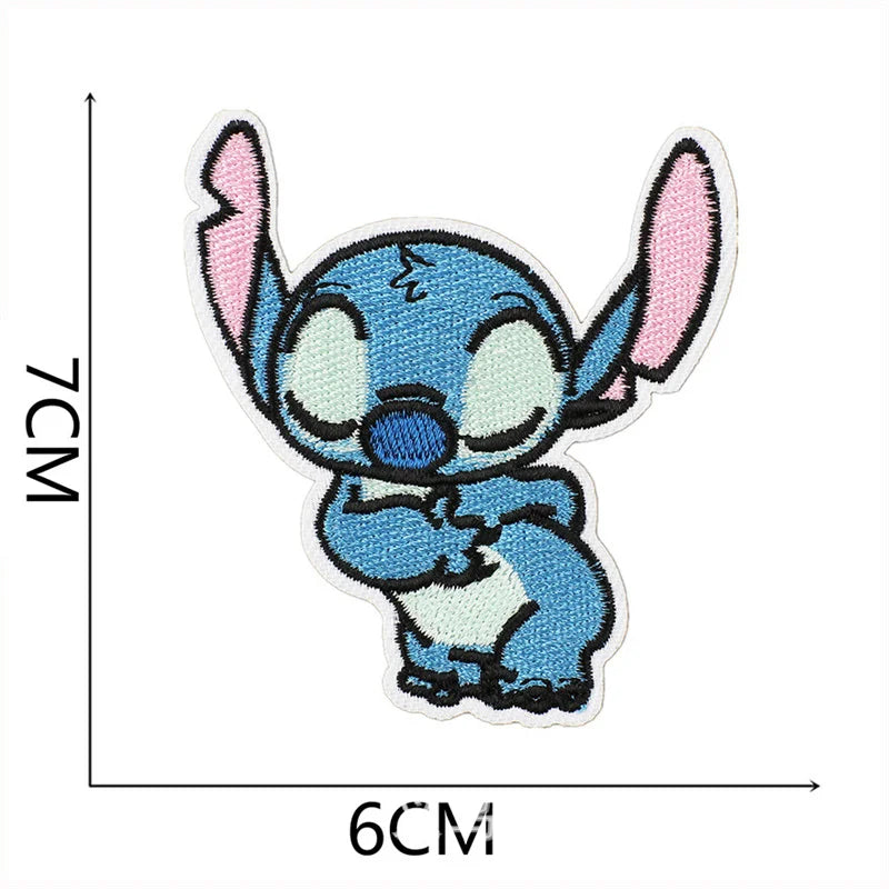 Stitch Clothes Badges Iron On Patches Appliques Embroidered Music cartoon Stripes for Clothes Jacket Jeans Diy Decoration