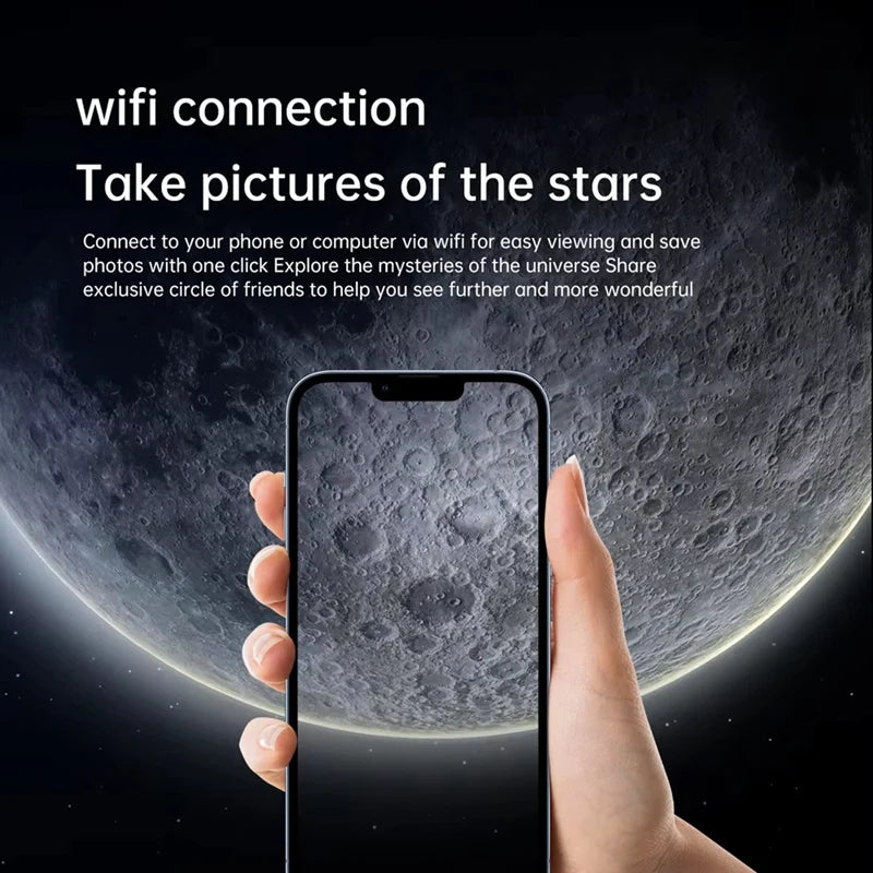 New-30070 WIFI Electronic Eyepiece For Astronomical Telescope Monocular 70MM Large-Aperture For Stargazing Bird Watching