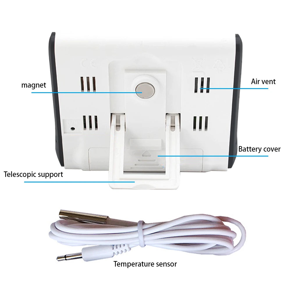 DC103 Temperature Humidity Meter LCD Display Digital Thermometer Hygrometer Mini Weather Station Temp Tester with Sensor