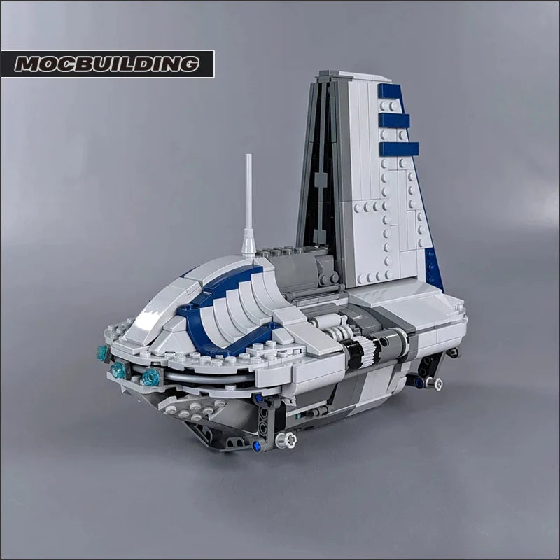 MOC Star Movie Space Transport Shuttle Building Blocks Technology Bricks Set Assembling Model Toys For Collection Display Gift