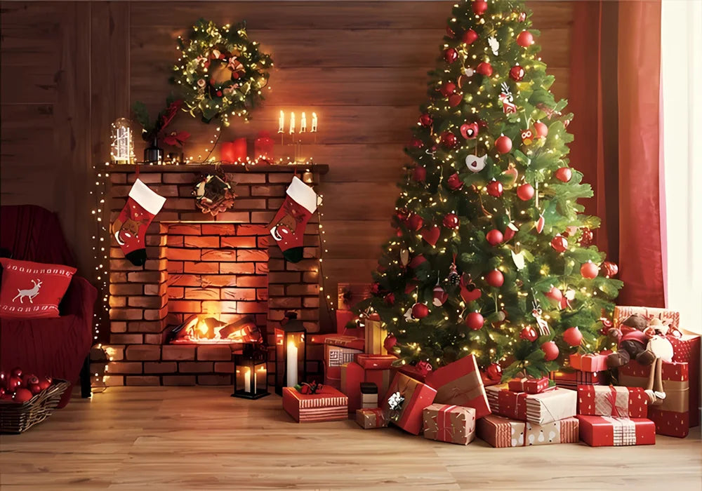 Navidad Decoration Anniversaires Xmas Tree Photography Backdrops Merry Christmas Backgrounds