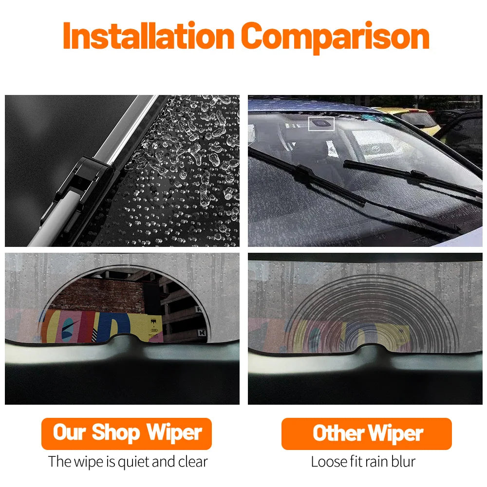 3Pcs Car Wiper For KIA Rio Hatchback Mk3 2011-2017 Front Rear Wiper Blades Brushes Auto Accessories 2013 2014 2015 2016