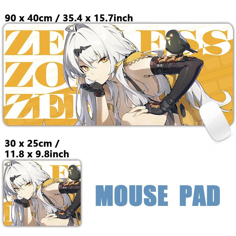 ZZZ Gaming Hoshimi Miyabi Mouse Pad Evelyn Yuzuha Anby Ellen Zenless Zone Zero Keyboard Desk Mats XXL Anime Girls Mousepad