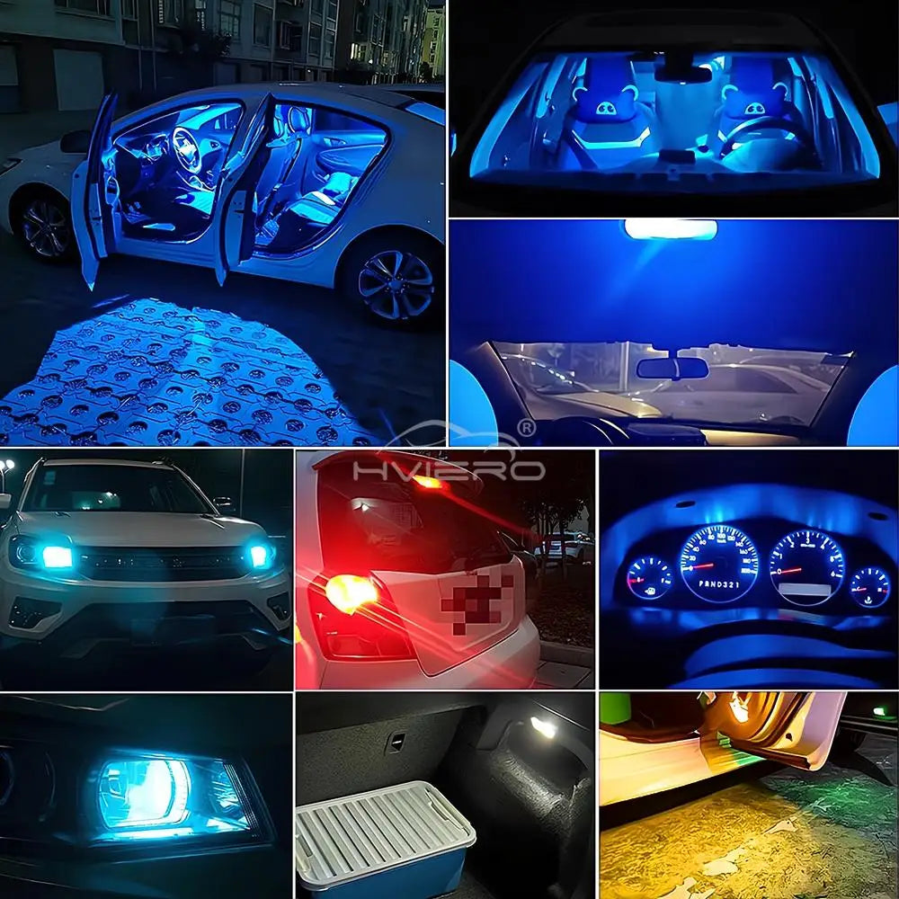2/4 W5W 194 T10 Glass Housing Cob LED Home Bulb 6000K Wedge License Plate Lamp Dome Light White Diedo Auto Interior Read 12V DC