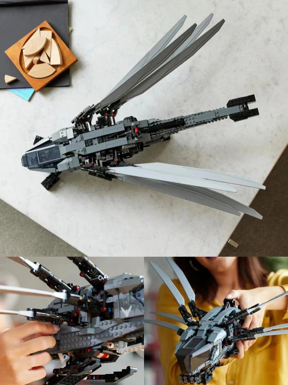 1369PCS Icons Dune Atreides Royal Ornithopter Model Building Blocks Fit 10327 Set Creative Bricks Toy For Kids Gifts