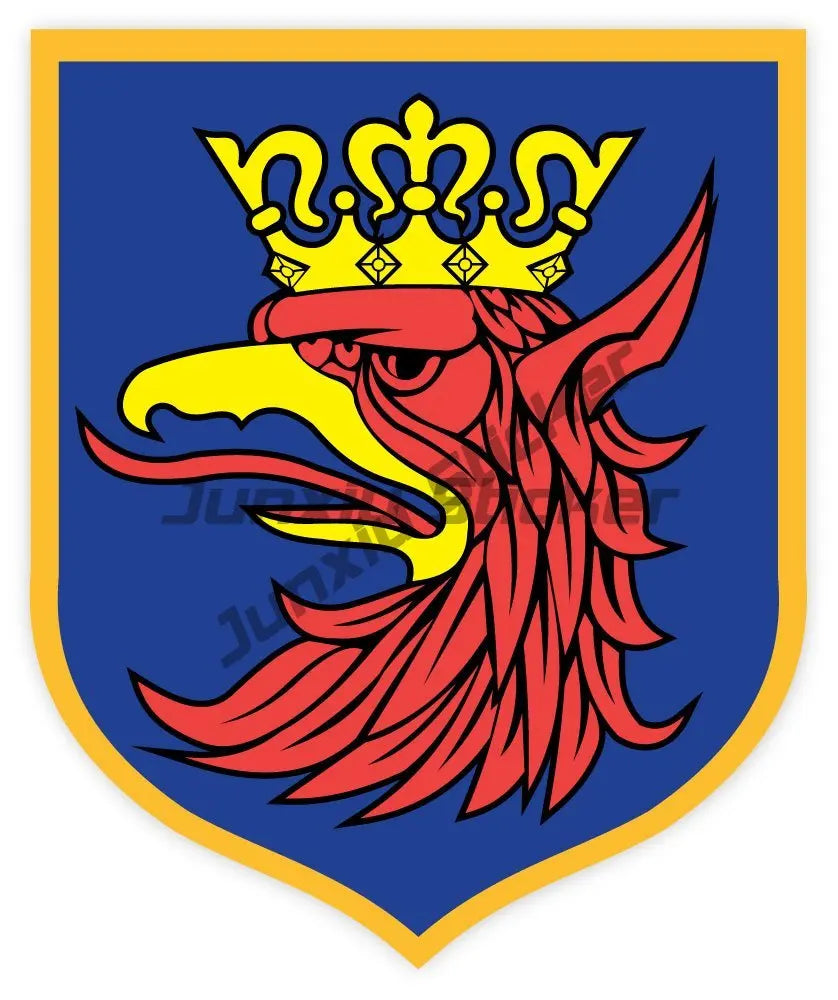 Warsaw Poland Eagle Coat of Arms Heraldic Flag Travel Stamp Sticker European Union Polska Vinyl Decal Waterproofing Anti Scratch