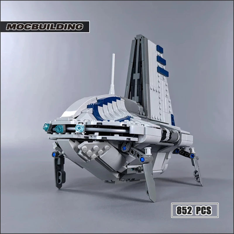 MOC Star Movie Space Transport Shuttle Building Blocks Technology Bricks Set Assembling Model Toys For Collection Display Gift