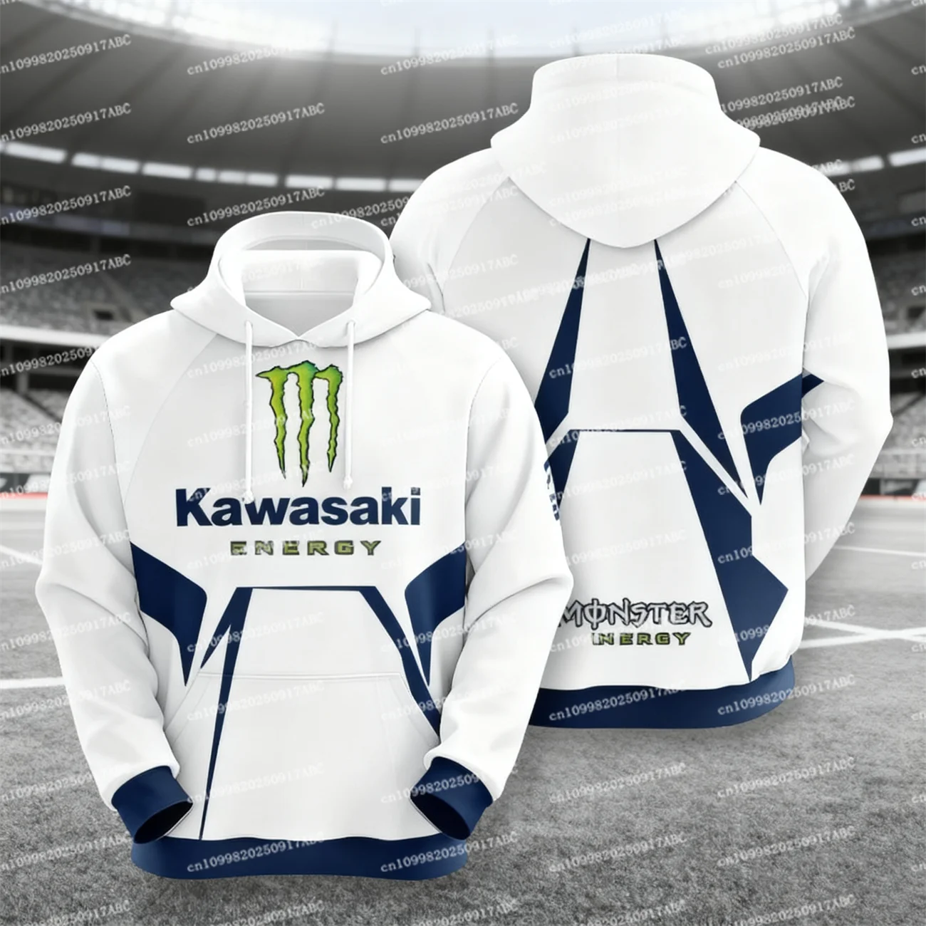 （Kawasaki ）Men Hoodie Kawasaki Hoodie Sportswear High Quality Men's Skeleton  Hoodie Street Motorcycle Uniform Adult Hoodie