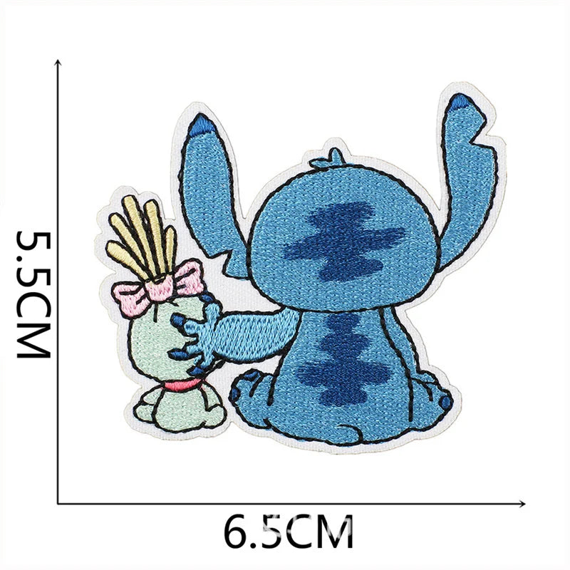 Stitch Clothes Badges Iron On Patches Appliques Embroidered Music cartoon Stripes for Clothes Jacket Jeans Diy Decoration