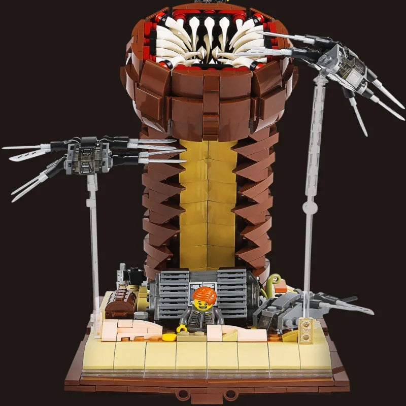1688PCS MOC Movie Building Blocks Sci-Fi Planet Dune Sandworm Ornithopter Scene Models Assembly Bricks Toys For Children Gift