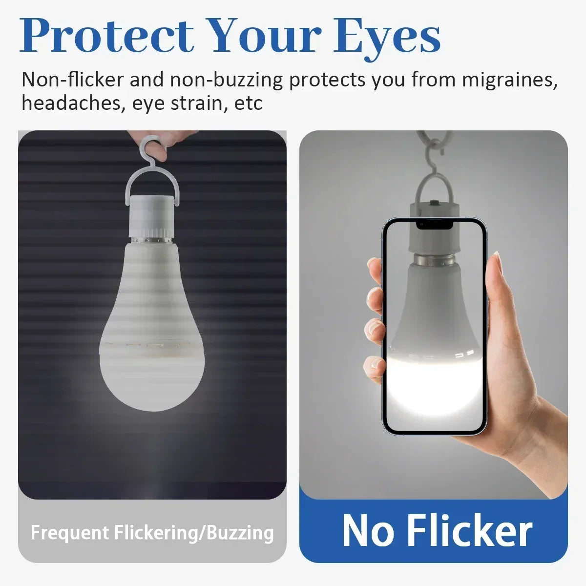 LED Rechargeable Bulb Light E27 7W 1500mAh Emergency Bulb 220V 110V for Home Power Outdoor Camping Failure Porch Garden Lamp