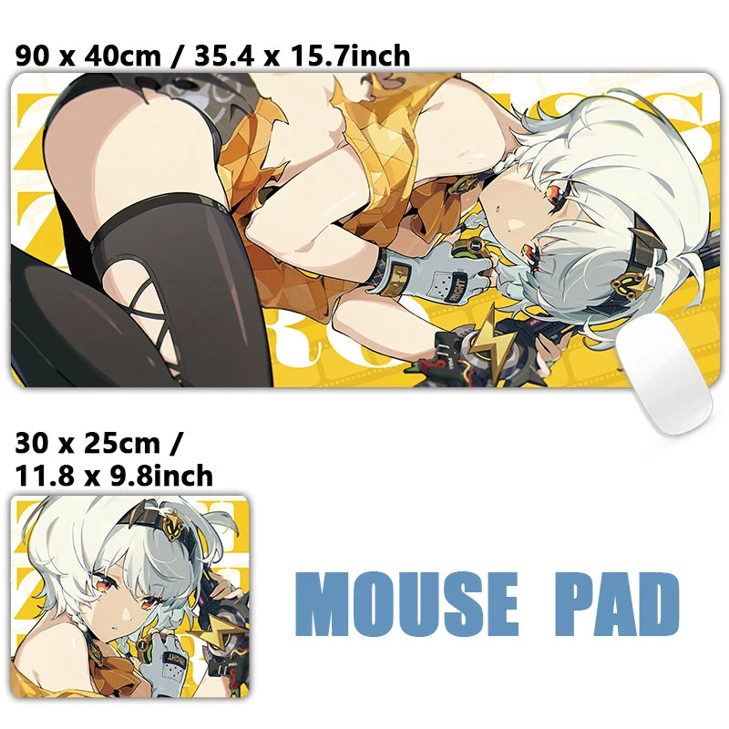 ZZZ Gaming Hoshimi Miyabi Mouse Pad Evelyn Yuzuha Anby Ellen Zenless Zone Zero Keyboard Desk Mats XXL Anime Girls Mousepad