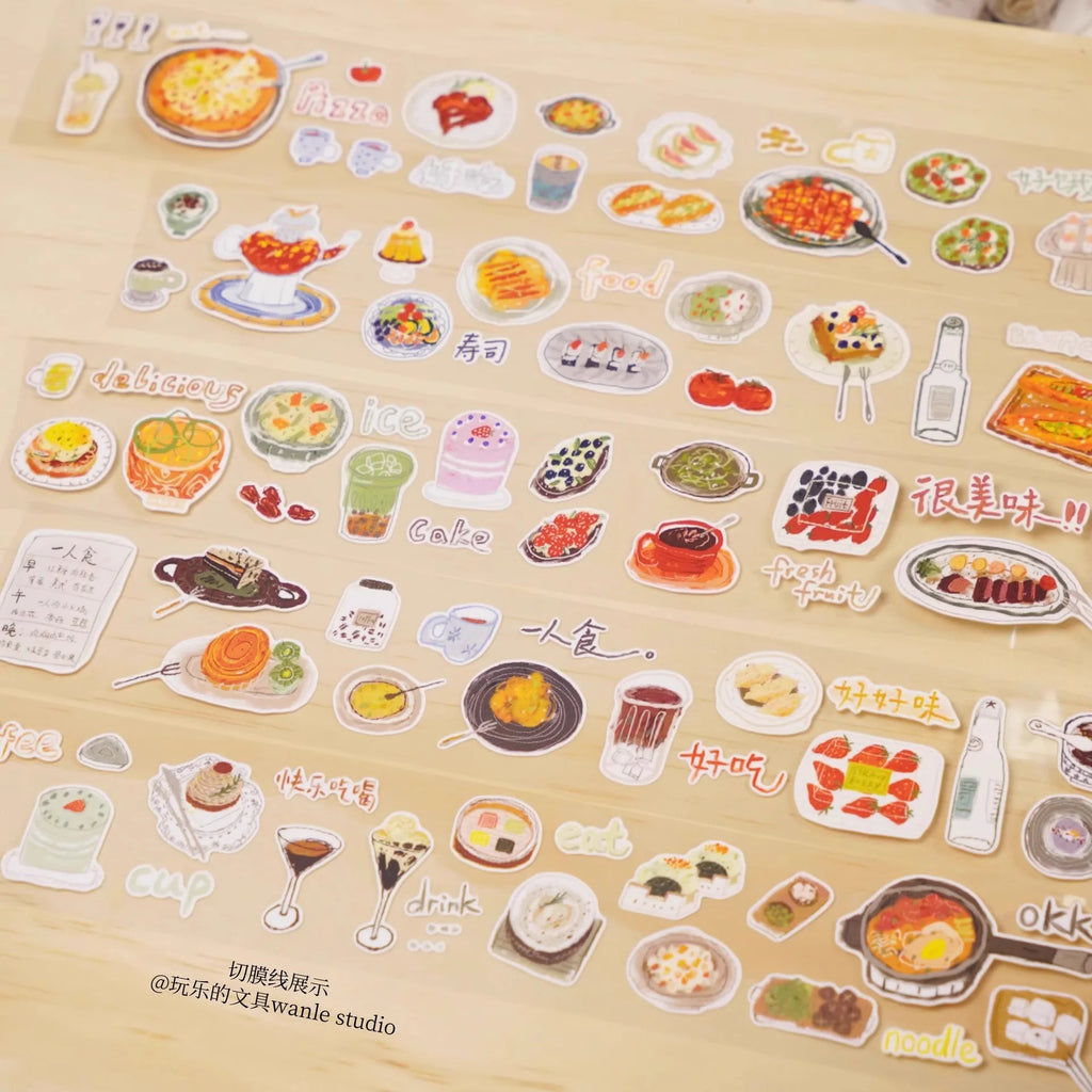 1szt/1lot Dekoracyjne taśmy klejące Zabawne artykuły papiernicze Scrapbooking DIY Papier Japońskie naklejki