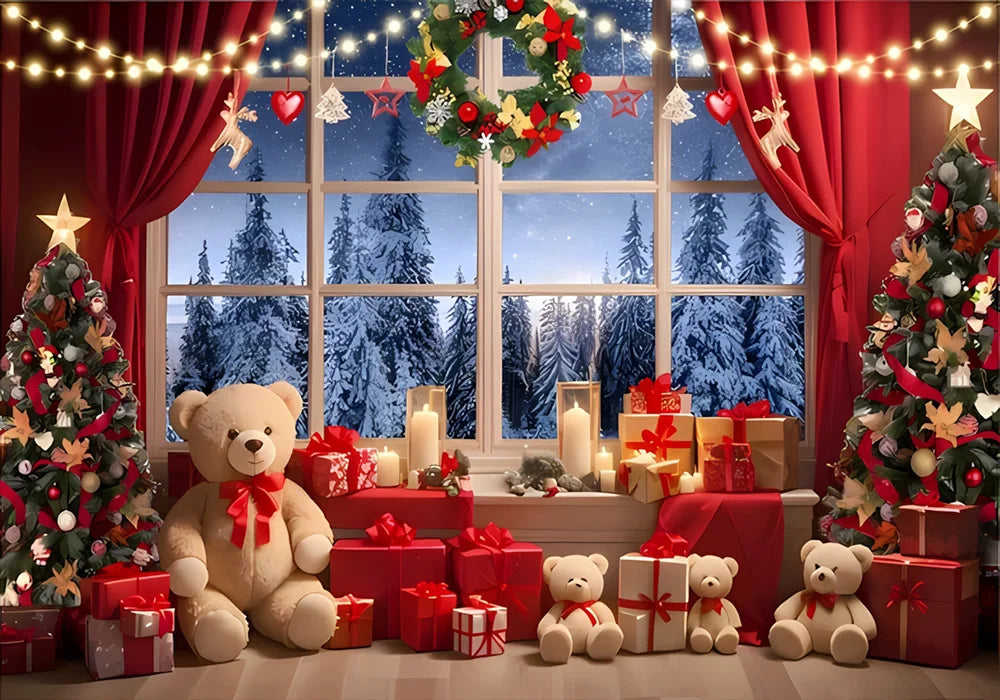 Navidad Decoration Anniversaires Xmas Tree Photography Backdrops Merry Christmas Backgrounds