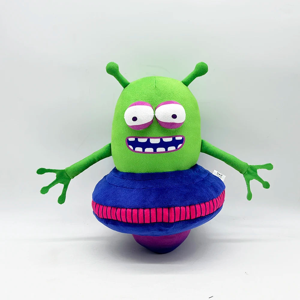 Astro Bot fun cartoon anime related characters, green flying saucer alien plush toy accompanying doll gift for Christmas