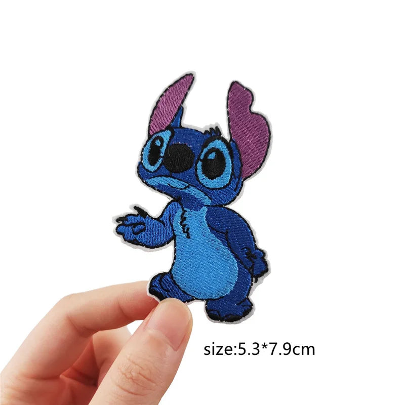 Stitch Clothes Badges Iron On Patches Appliques Embroidered Music cartoon Stripes for Clothes Jacket Jeans Diy Decoration