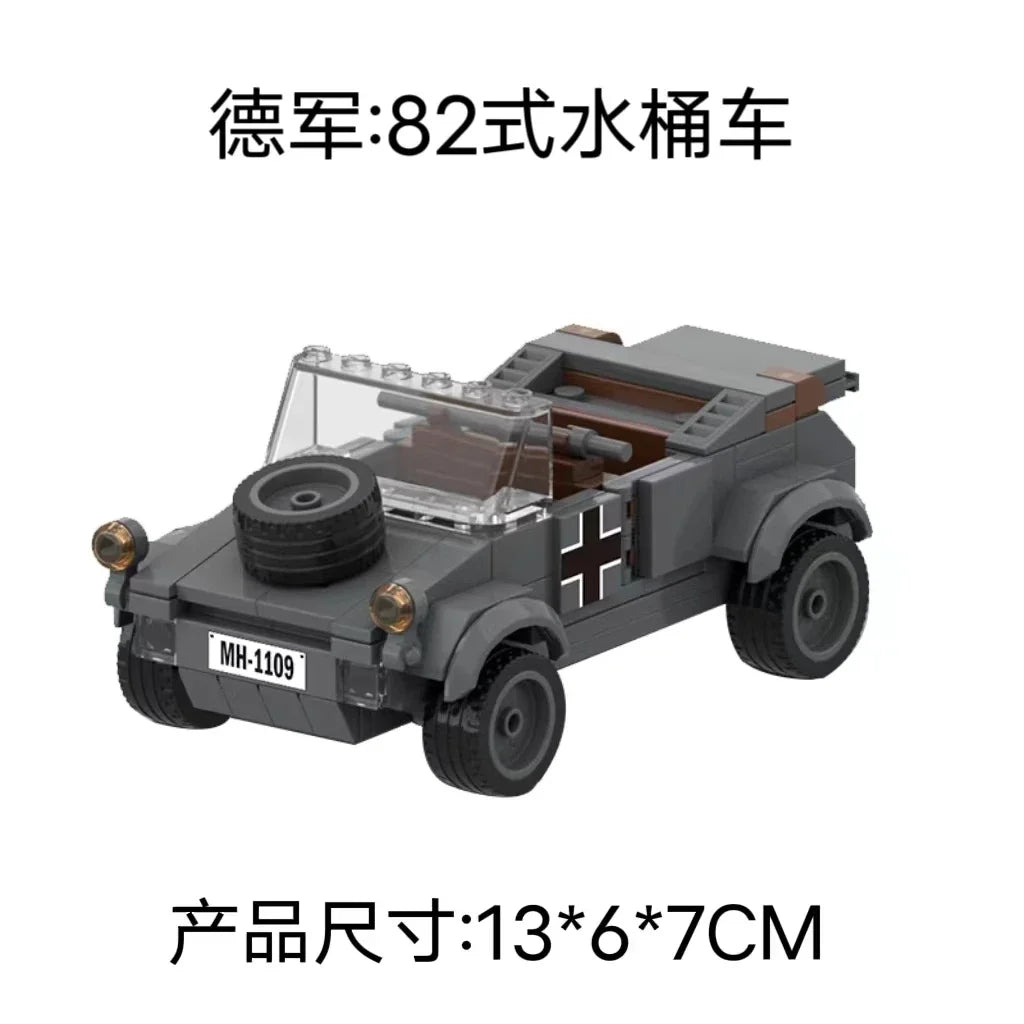 Ww2 German Light Tank PZ.KPFW.38(T)A Military Series WW2 Tank Building Blocks  Bricks Model Set Toys for Kids Gifts