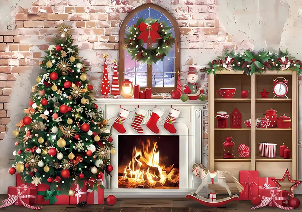 Navidad Decoration Anniversaires Xmas Tree Photography Backdrops Merry Christmas Backgrounds