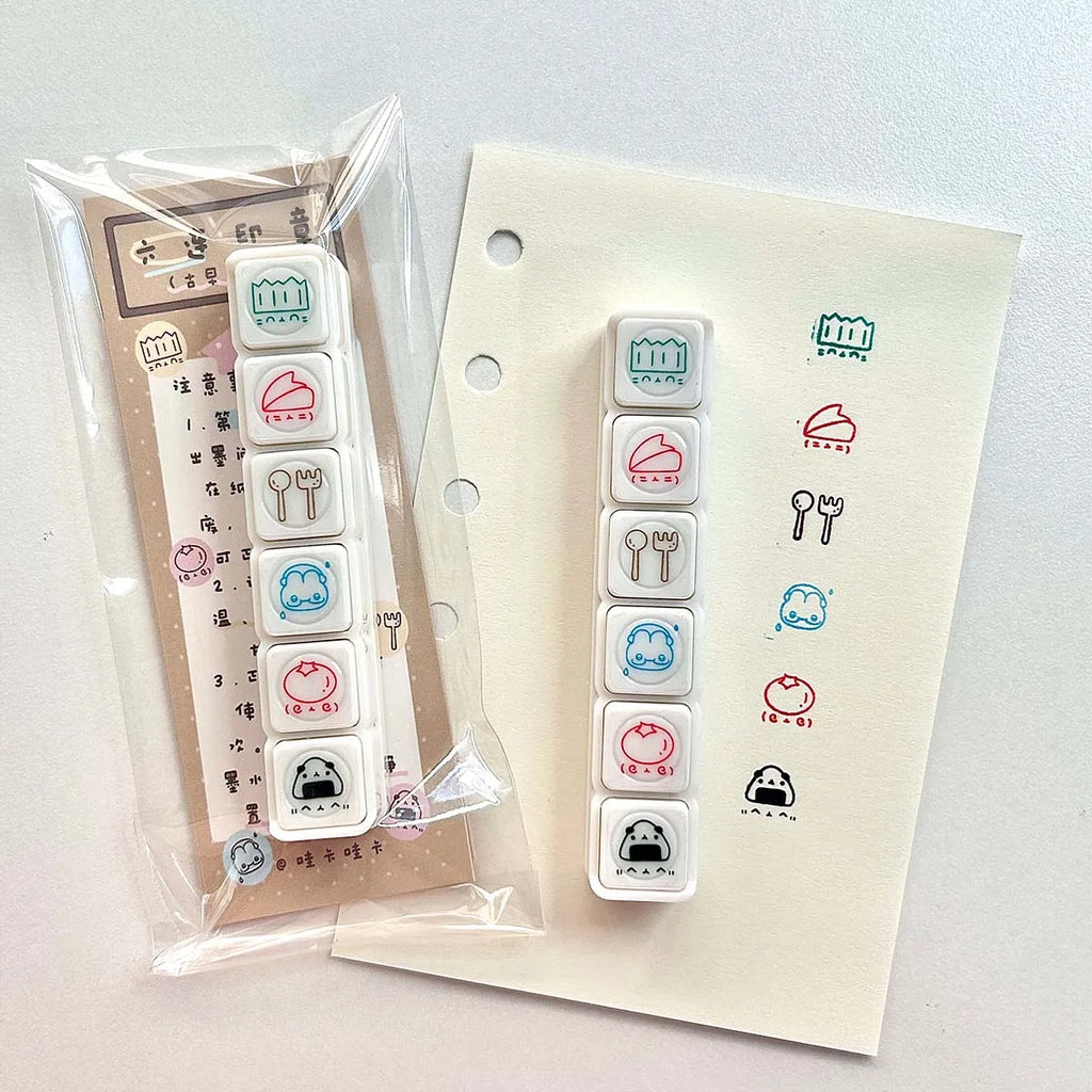 WAKAWAKA Decorative Stamps for Scrapbooking Kawaii Stamps Stationery For Journal Planner Arts Diy Crafts Album