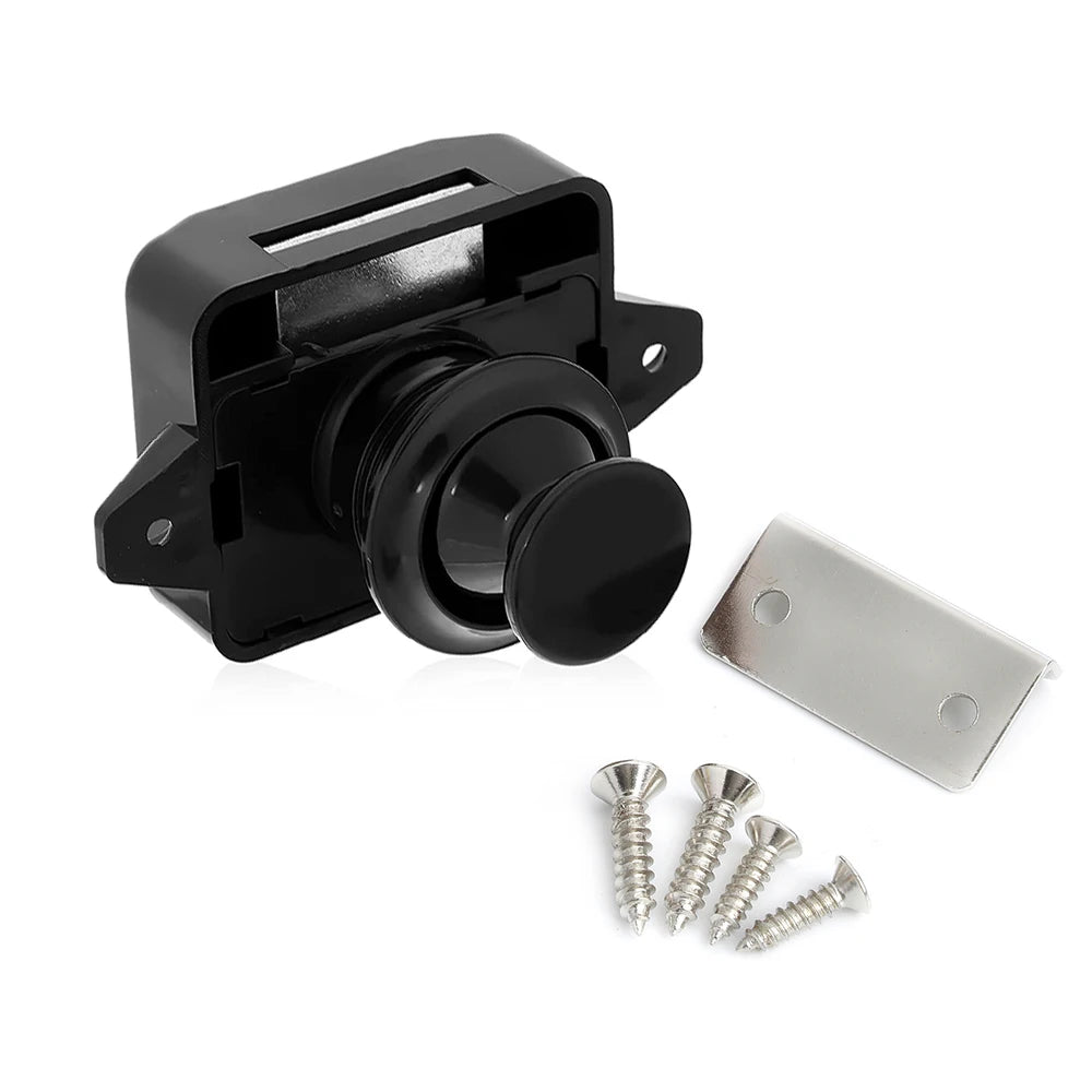 KAK 10pcs Camper Car Push Lock RV Caravan Boat Motor Home Cabinet Drawer Latch Button Locks Furniture Door Lock Hardware