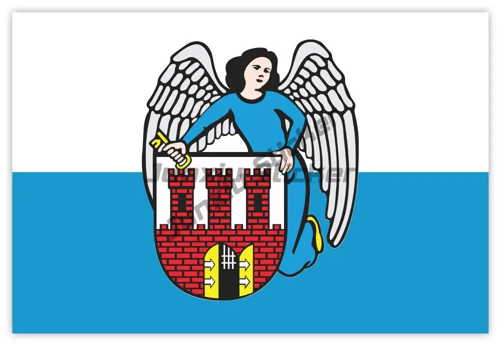 Warsaw Poland Eagle Coat of Arms Heraldic Flag Travel Stamp Sticker European Union Polska Vinyl Decal Waterproofing Anti Scratch