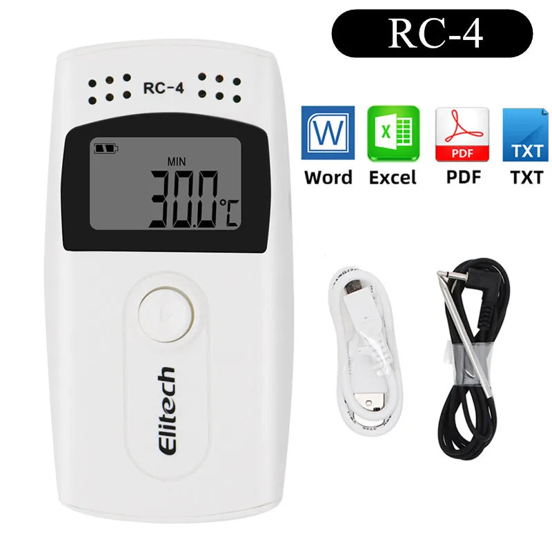 Mini USB Temperature Data Logger RC-4/4HC/5/5+/GSP-6 Digital 16000 Point  Humidity Internal Sensor High Precision Recorder