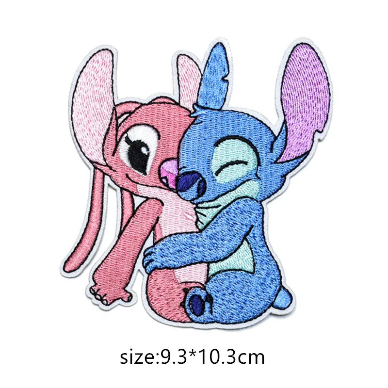 Stitch Clothes Badges Iron On Patches Appliques Embroidered Music cartoon Stripes for Clothes Jacket Jeans Diy Decoration
