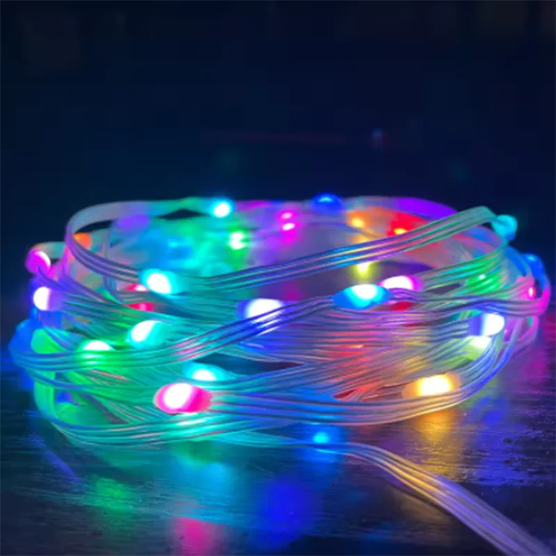 String LED Bluetooth Fairy Lights Dreamcolor RGBIC DIY Party Christmas Tree Lights Wedding Decor Garland USB Lamp 15M/10M/5M